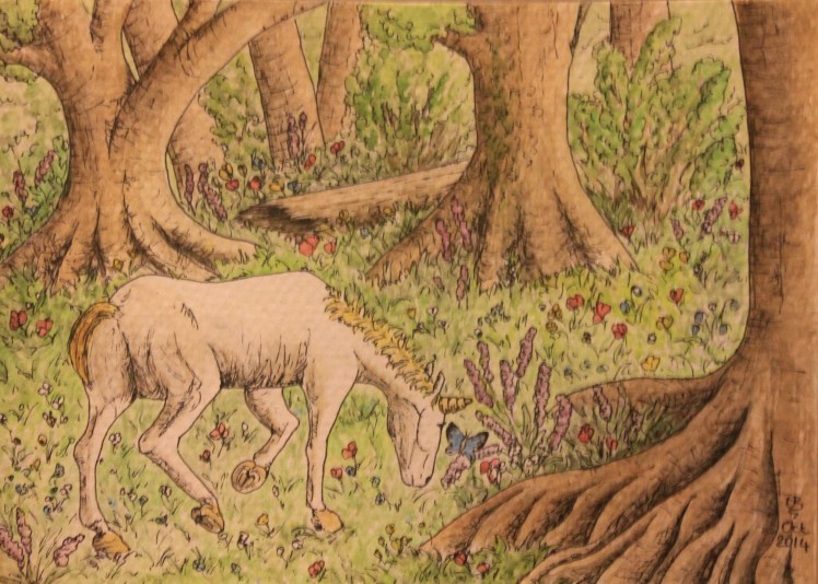 Snowdrop with butterfly