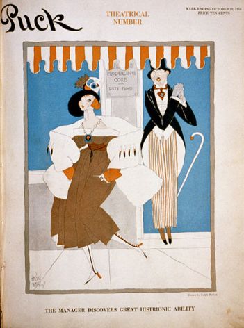 Manager_discovers_great_histrionic_ability_Puck_magazine_cover_1916_Oct_28_cph.3b49316