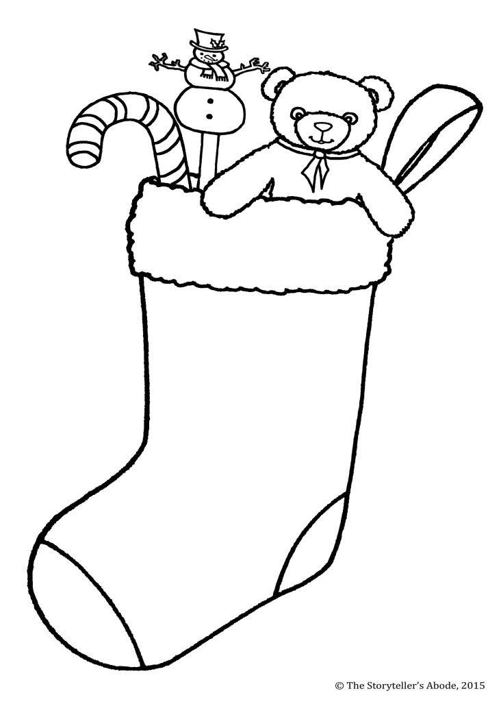 stocking colouring picture