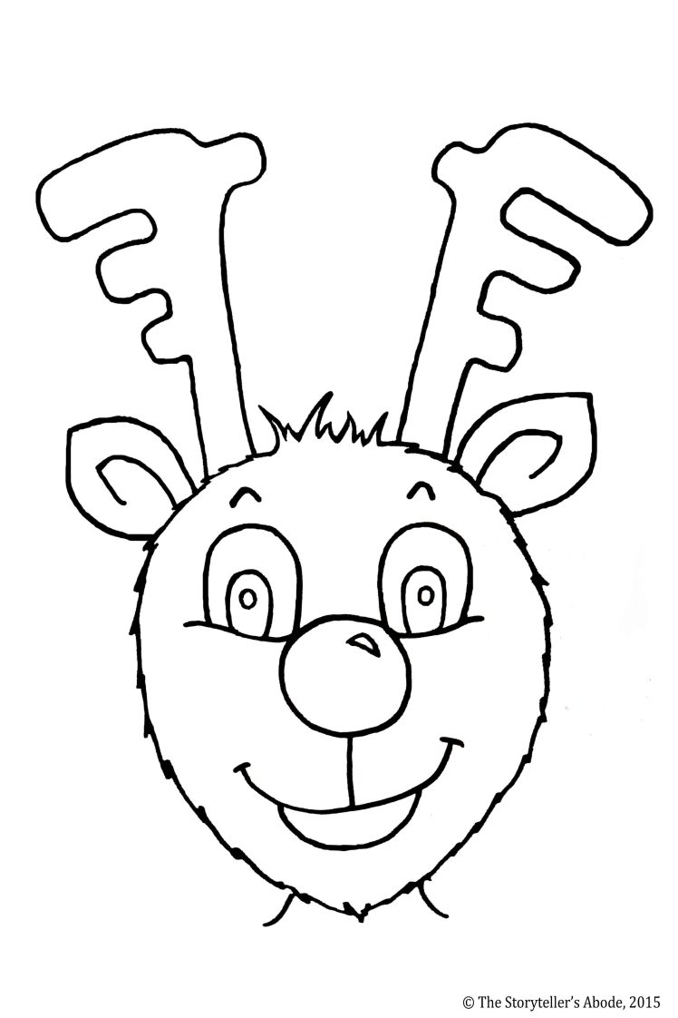 Rudolph Colouring Picture
